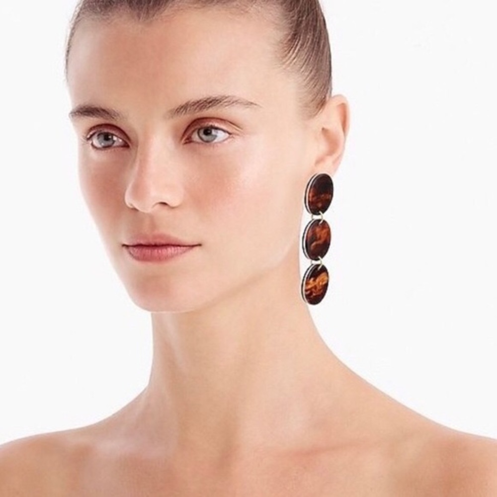 JCrew Tortoise Disc Earrings
